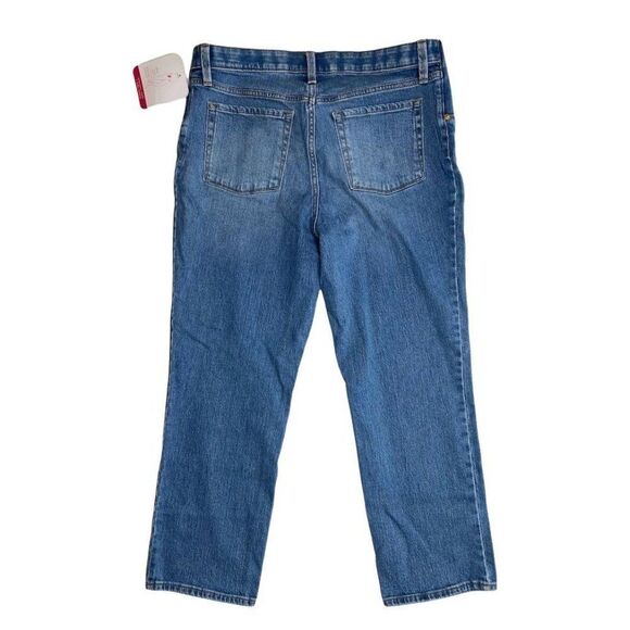 Isabel Maternity Crop Jeans Women's 8 Medium Blue Elastic Expandable-Panel NEW‎ - Picture 7 of 9